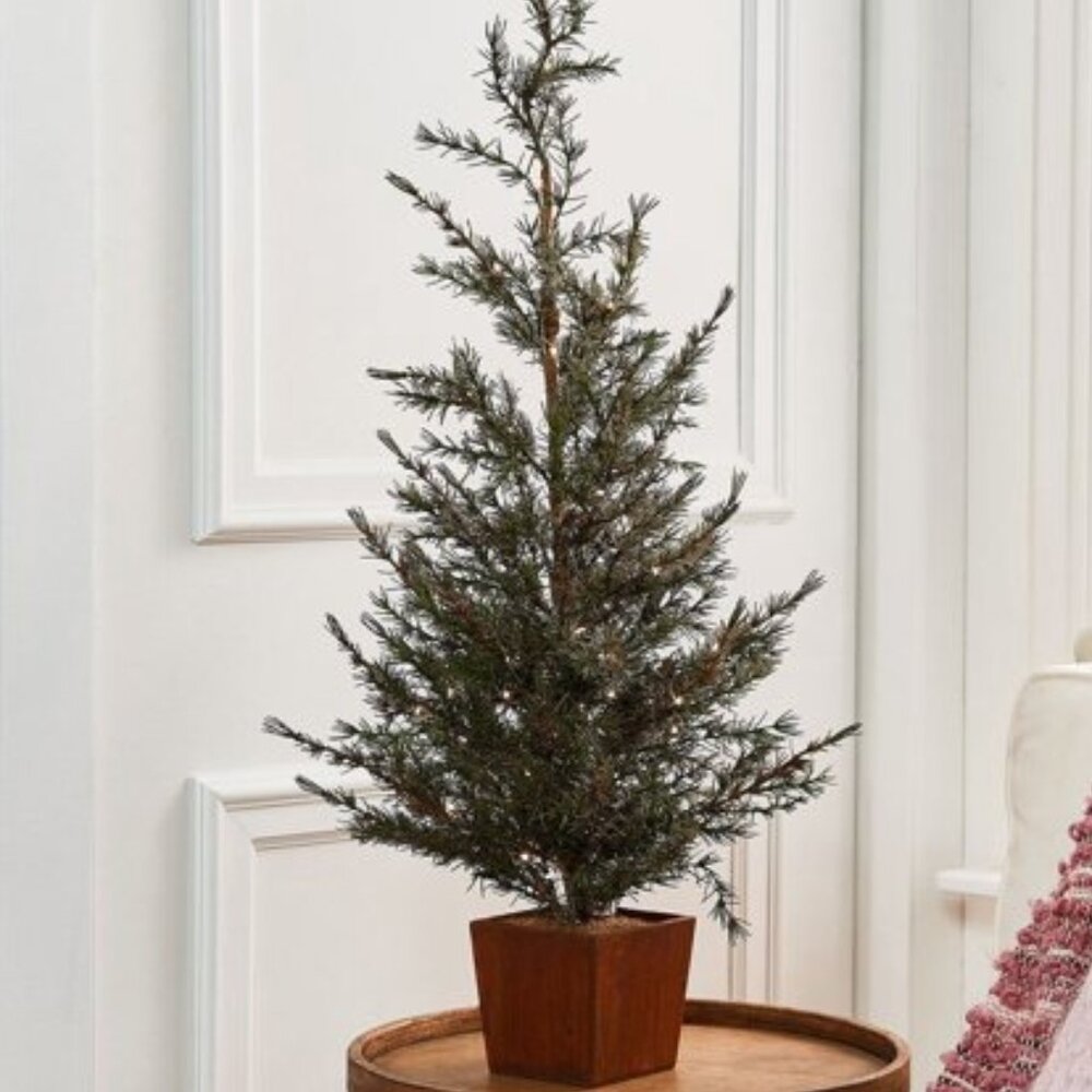 Home Reflections 37" Illuminated Potted Stack Tree | Indoor Holiday Décor | NEW